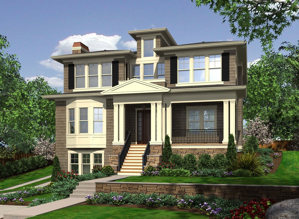 Garage Rear House Plans